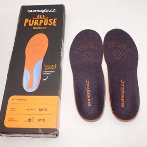 New Superfeet Flex All Purpose Cushion Insoles Size D Women's 8.5-10 Men's 7.5-9